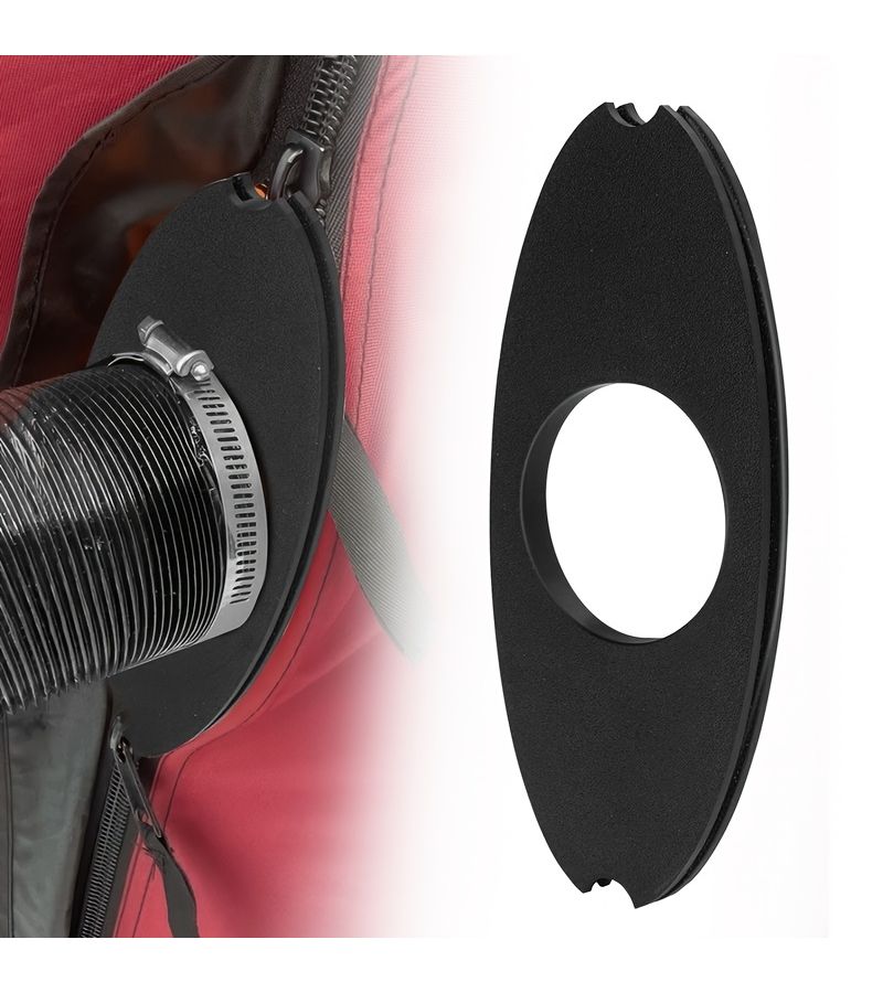 Black Plastic Diesel Heater Ventilation Kit Outdoor Tent Airflow Safety - Image 1