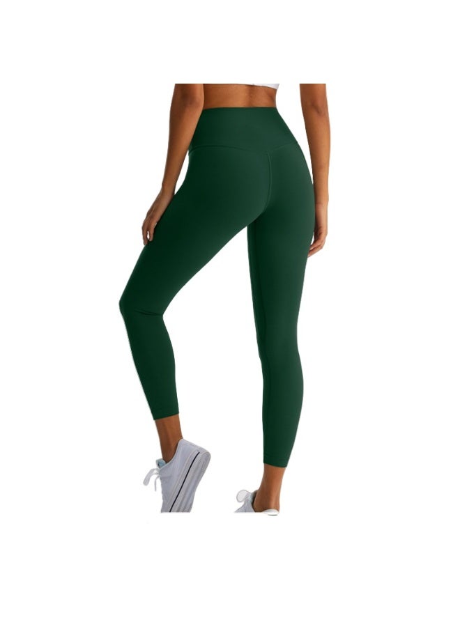 NIBEMINENT Essential/Pure&Plain 7/8 Leggings, High Waisted Compression Soft Pants Workout Athletic Yoga Pants 24" - Image 1