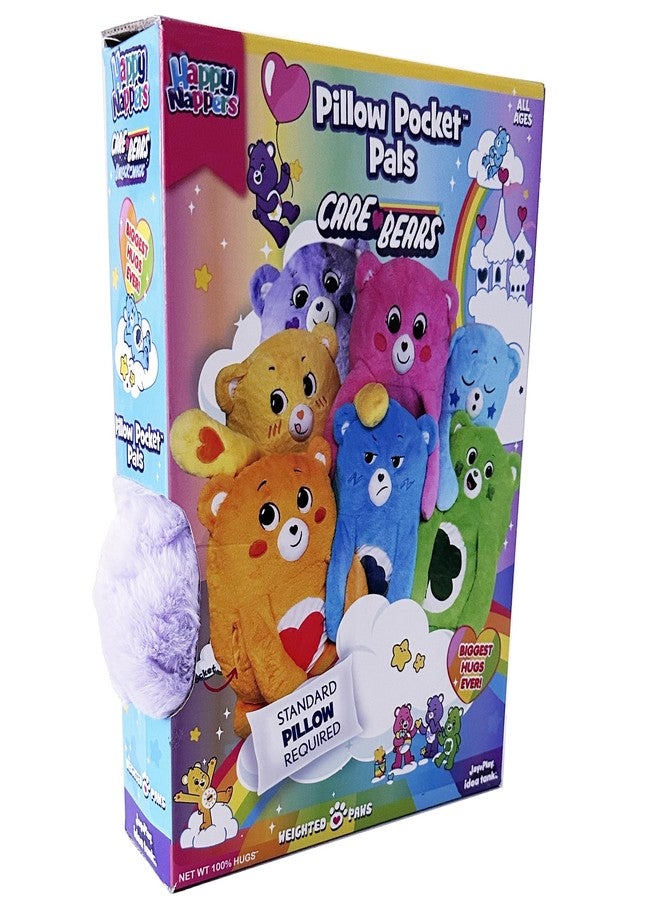 Happy Nappers: Care Bears Pillow Pocket Pal - Share Bear - Plush Character Pillow Case, Animal Cover w/Weighted Paws, Soft Huggable Companion, Kids - Image 4