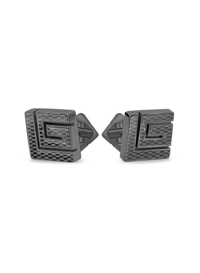 Guy Laroche Lucien Silver & Grey Cufflinks for Men