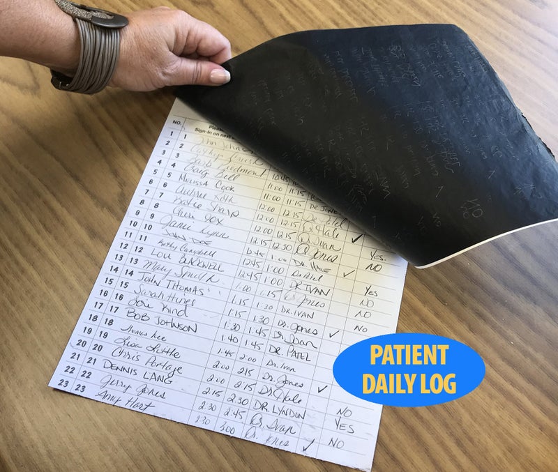 Tabbies Patient Sign-in Peel Off Label Forms, 250 Sheets/Pack, Salmon, 8-1/2" x 11", HIPAA Compliant, Confidential Patients Sign in Sheet, Provide Daily Patient Logs - Image 5