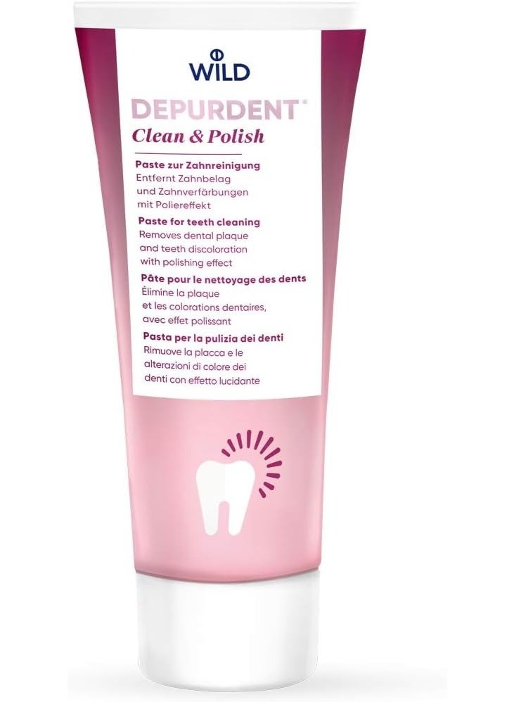 Depurdent Clean & Polish Paste for teeth cleaning, removes dental plaque and teeth discoloration with polishing effect - Image 1