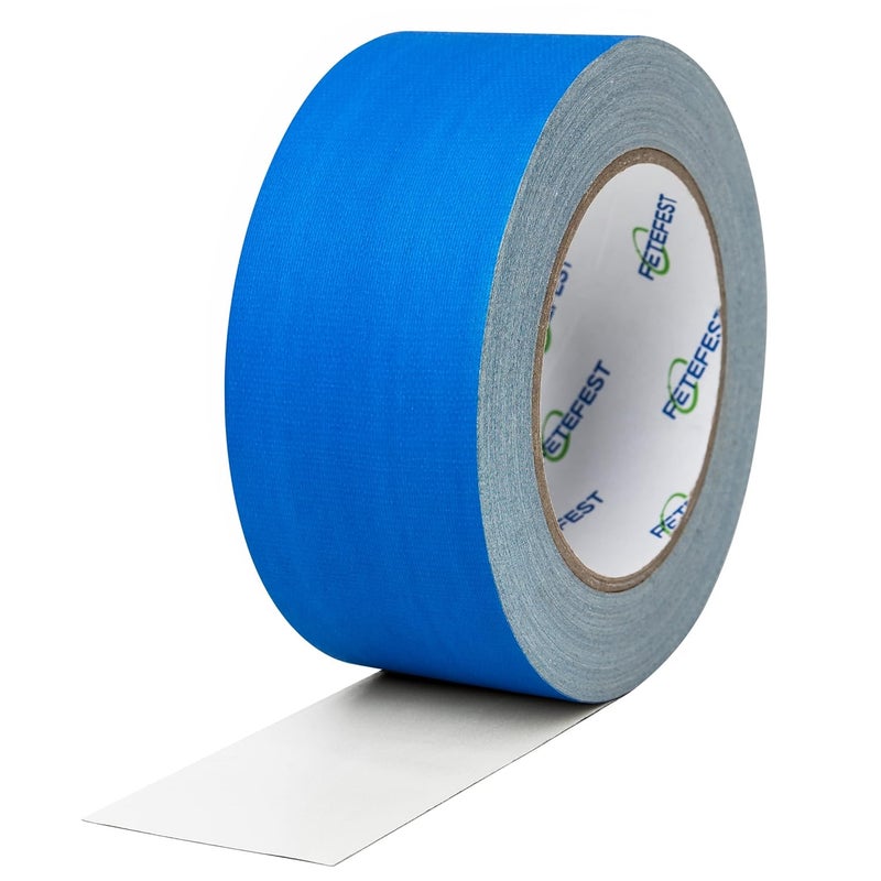 Fetefest Gaffers Tape Blue Heavy Duty, 2" by 30 Yards, Professional Grade Gaffer Tape, Non-Reflective, No Residue, Hand Tear, Self-Adhesive, Multiple Purposes (Blue, 2 inches x 30 Yards) - Image 1
