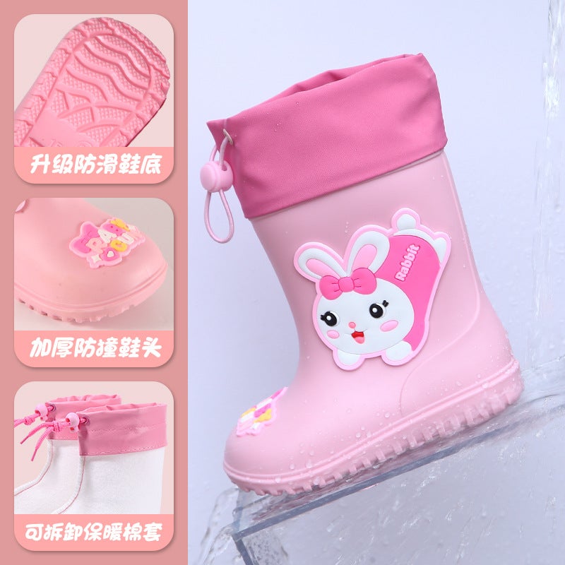 Rain Boots For Kidsren, Girls, All-Season Rain Boots, Water Shoes For Girls, Waterproof And Non-Slip, Kindergarten Baby Boys, Kidsren'S Rain Boots - Image 3