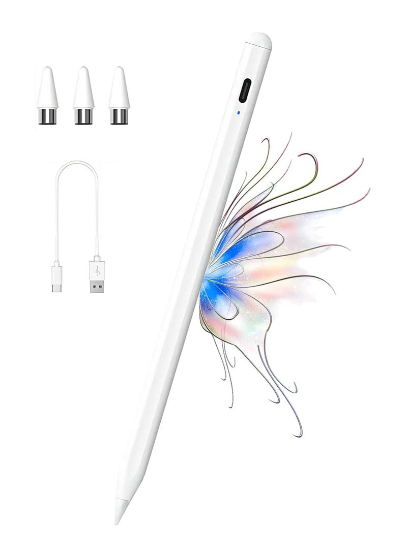 Generic - Universal Stylus Pen for Drawing and Handwriting – Compatible with Android, iOS, Laptops, Mobiles, and Tablets – White - Image 1