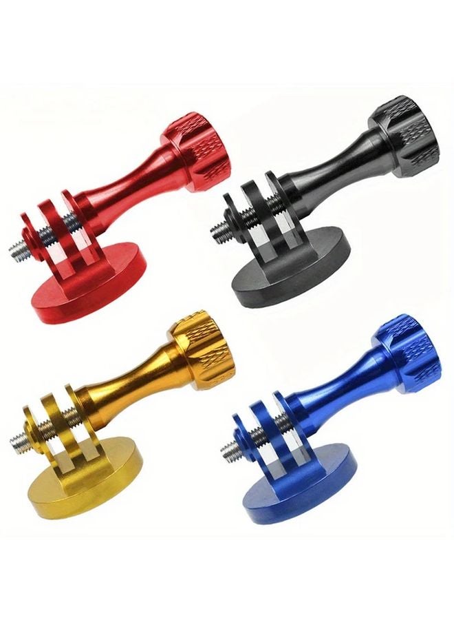 Durable Aluminum Tripod Adapter For Sports Cameras With 1 4 Inch Screw Holes Blue - Image 5