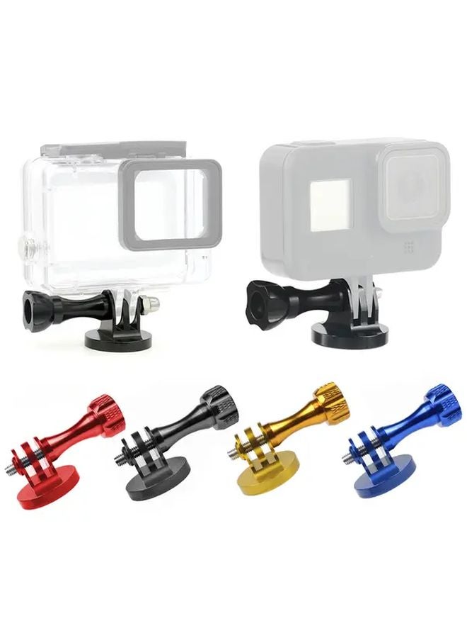 Durable Aluminum Tripod Adapter For Sports Cameras With 1 4 Inch Screw Holes Blue - Image 2