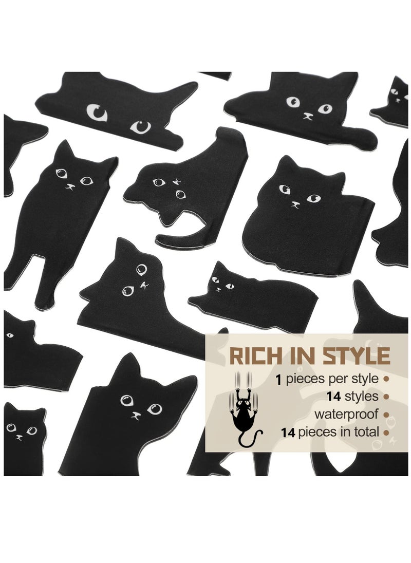 Excefore Magnetic Bookmarks, 14 Pieces Cat Cute Bookmarks for Book Lovers, Kawaii Bookmark Cat Book Mark Magnetic Book Page Clips for Kids Students Teachers School Home Office, 7.9 x 3.9 Inch,14 Styles  - Image 3