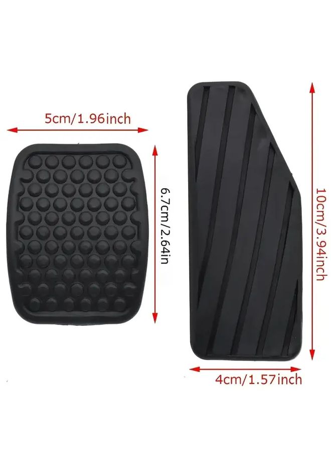 3Pcs Non Slip Car Pedal Pad Set For Gas Brake Clutch Durable Polyamide Anti Slip Rubber - Image 2