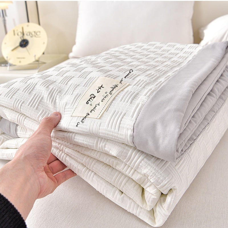 Waffle - Bean Paste Summer Cooling Quilt, Embossed Design - Image 3