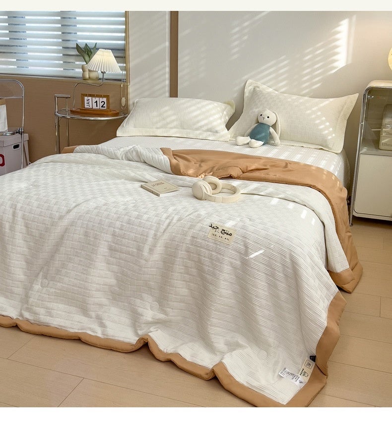 Waffle - Bean Paste Summer Cooling Quilt, Embossed Design - Image 2