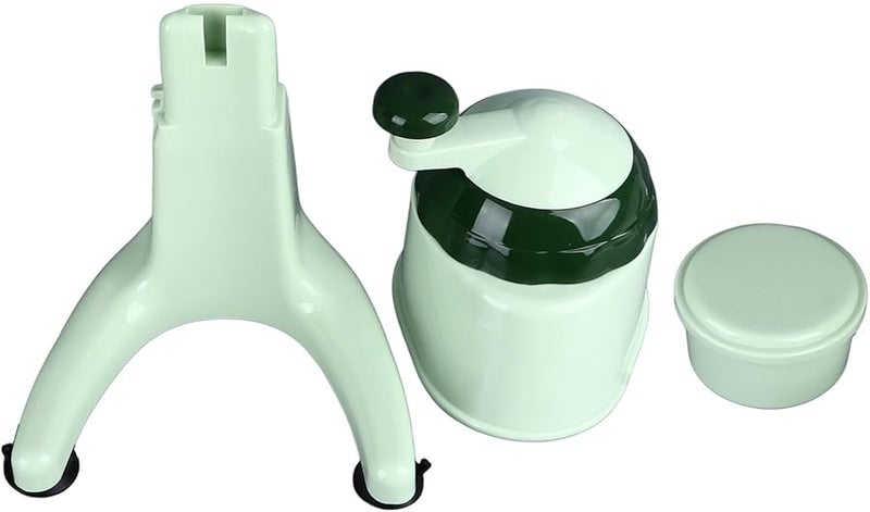 آلة صنع الثلج المجروش يدويًا بيدوية من بيلبين مع قالب مكعبات الثلج، صانع مخروط الثلج، مصنوعة من مادة ABS المتينة للمنزل والمطبخ والتخييم - Image 1