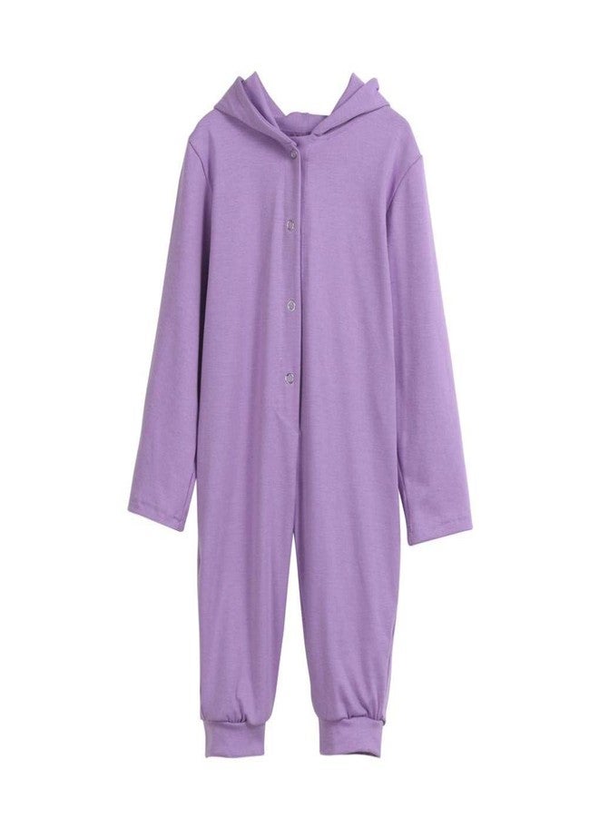 Noubeau Interesting Infant Baby Kids Cartoon Dinosaur Hooded Romper Jumpsuit Layette Sets Clothes (Purple, 6-12 Months) - Image 2
