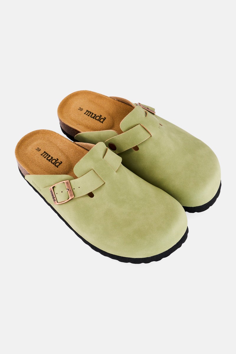 Mudd صنادل نسائية قابلة للتعديل بإبزيم من الفلين، زيتوني - Image 2