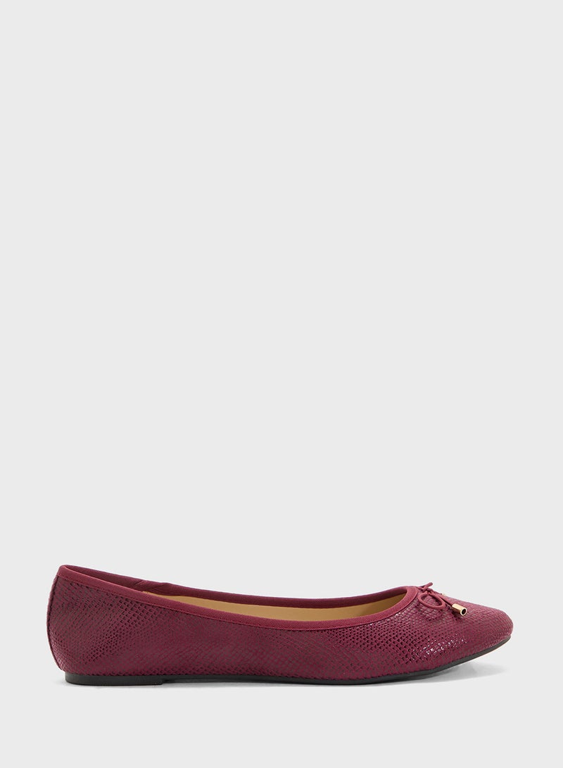 Spot-On Woven Detail Ballerina  - Image 1