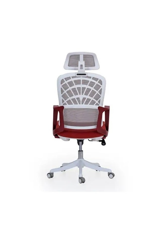 ROYALOAK Royaloak Rome Italian Mesh Office Chair | High Grade Nylon Mesh | High Back Support | Adjustable Headrest | Injection Mould Element | Seat Tilt Lock Paddle| Nylon Base | Ergonomic Office Chair - Image 4