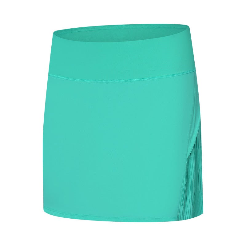 Generic New Quick-Dry Pleated Tennis Skirt with Built-in Shorts for Women DK331 Turquoise  - Image 1