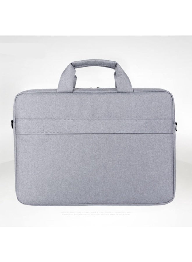 أريزون حقيبة كمبيوتر محمول أريزونا 9012 مقاس 14 بوصة، حقيبة كمبيوتر محمولة، حقيبة عرض، حقيبة كمبيوتر يدوية بسيطة، حقيبة أعمال كبيرة السعة، حقيبة كتف - رمادي - Image 5