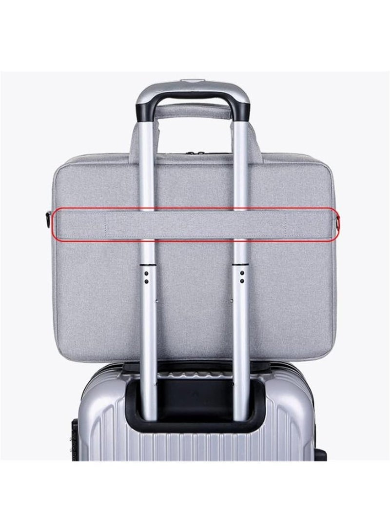 أريزون حقيبة كمبيوتر محمول أريزونا 9012 مقاس 14 بوصة، حقيبة كمبيوتر محمولة، حقيبة عرض، حقيبة كمبيوتر يدوية بسيطة، حقيبة أعمال كبيرة السعة، حقيبة كتف - رمادي - Image 4