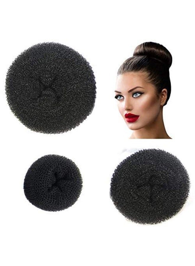 Styla Hair Donut Bun Maker - Easy Styling of Ballet & Sock Buns for Kids (3pc Black) - Image 2