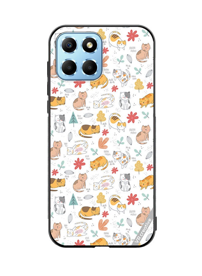 VR CREATIVE Protective Case Cover For Honor X8 5G Chilling Cat Pattern Design Multicolour - Image 1