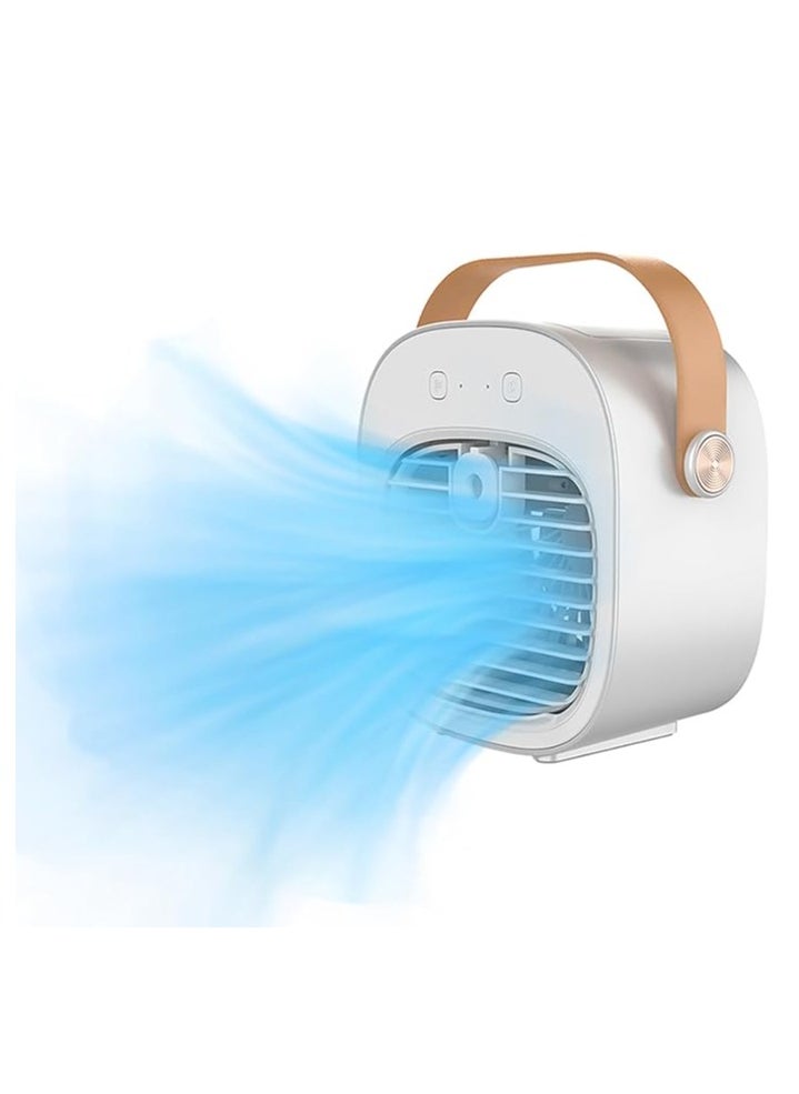Arabest Portable Air Conditioner，4000mAh Mini Air Conditioner Fan，USB Rechargeable Personal Air Conditioner，3 Speed Quiet Air Cooler for Desktop、Office、Bedroom，study、Travel & Indoor/Outdoor Activities.(White)  - Image 1