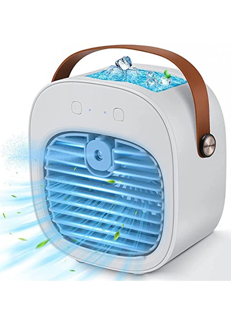 Arabest Portable Air Conditioner，4000mAh Mini Air Conditioner Fan，USB Rechargeable Personal Air Conditioner，3 Speed Quiet Air Cooler for Desktop、Office、Bedroom，study、Travel & Indoor/Outdoor Activities.(White)  - Image 3
