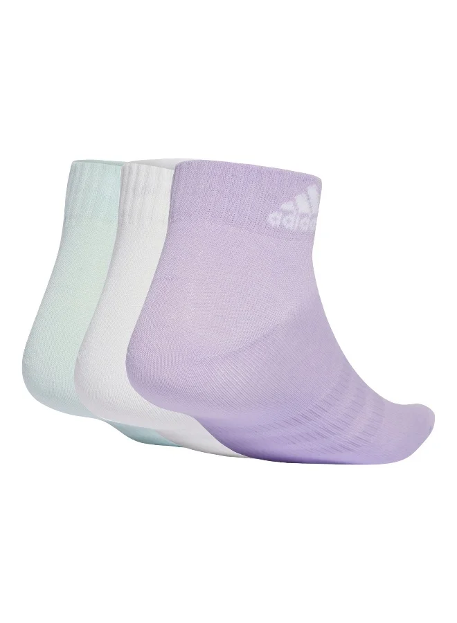Adidas T Spw Low 3P Purple Training Socks For Unisex 10K - 11.5K