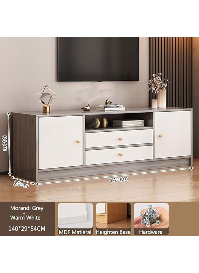 keke Modern Design TV Stand with Cabinets, Drawers and Storage 140cm  - Image 2