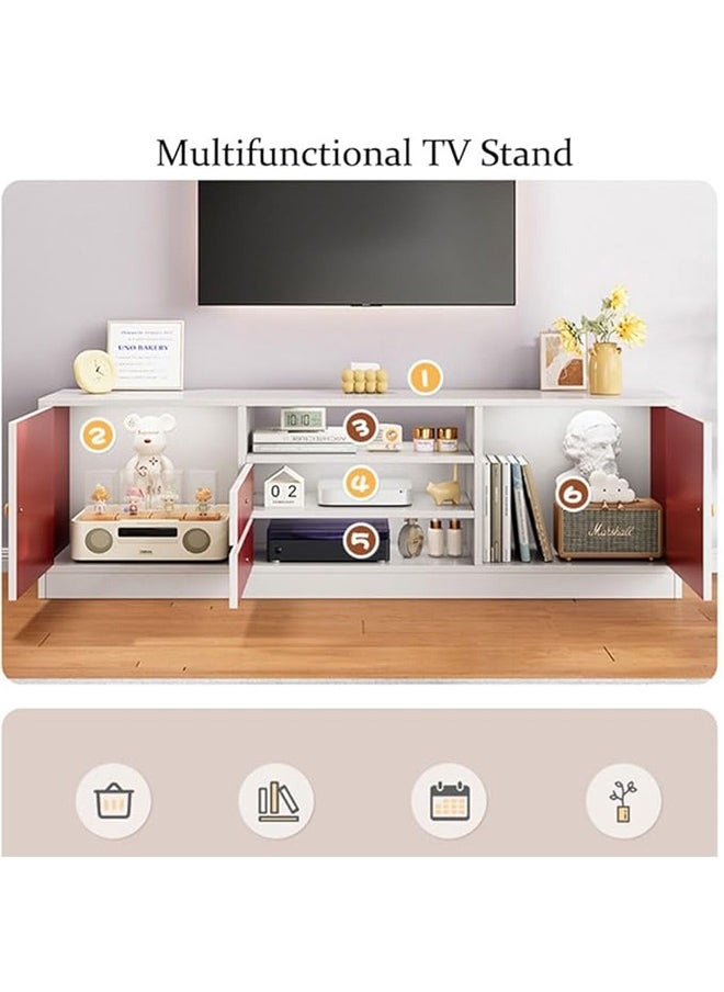 keke Modern Design TV Stand with Cabinets, Drawers and Storage 140cm  - Image 3