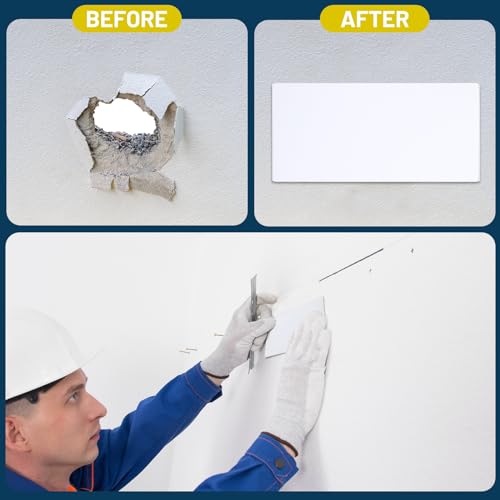 Sosation 6 Pcs 5 x 3 Inch Flat Blank Plate Wall Hole Covers Ceiling Covers Plate with 48 Pcs Double Faced Adhesive Tape for Floor or Wall(5 x 3 Inch) - Image 4