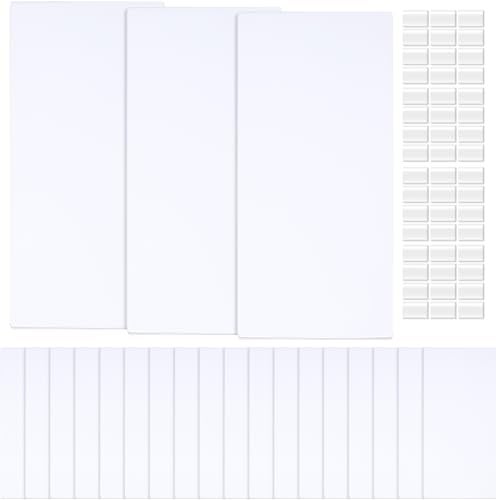 Sosation 6 Pcs 5 x 3 Inch Flat Blank Plate Wall Hole Covers Ceiling Covers Plate with 48 Pcs Double Faced Adhesive Tape for Floor or Wall(5 x 3 Inch) - Image 1