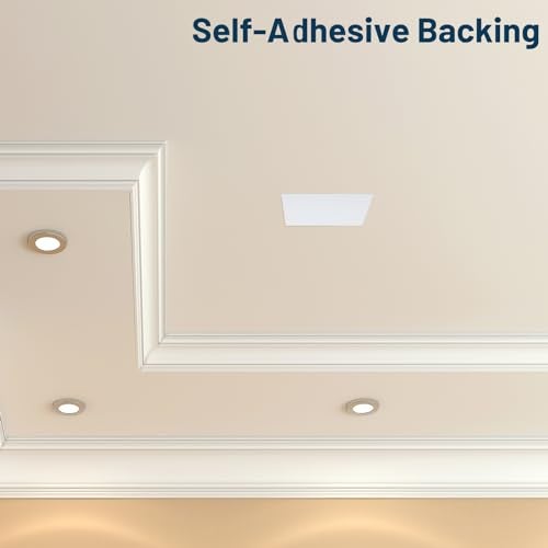 Sosation 6 Pcs 5 x 3 Inch Flat Blank Plate Wall Hole Covers Ceiling Covers Plate with 48 Pcs Double Faced Adhesive Tape for Floor or Wall(5 x 3 Inch) - Image 5