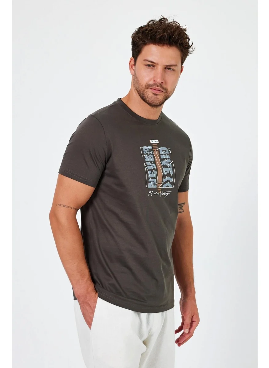 الكسندر جاردي Printed Regular Fit T-Shirt (E24-00213)