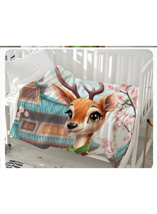 general Children's or student cartoon flannel thin blanket (warm and comfortable, suitable for sleep, games) 100cm*150cm - 89 - Image 3