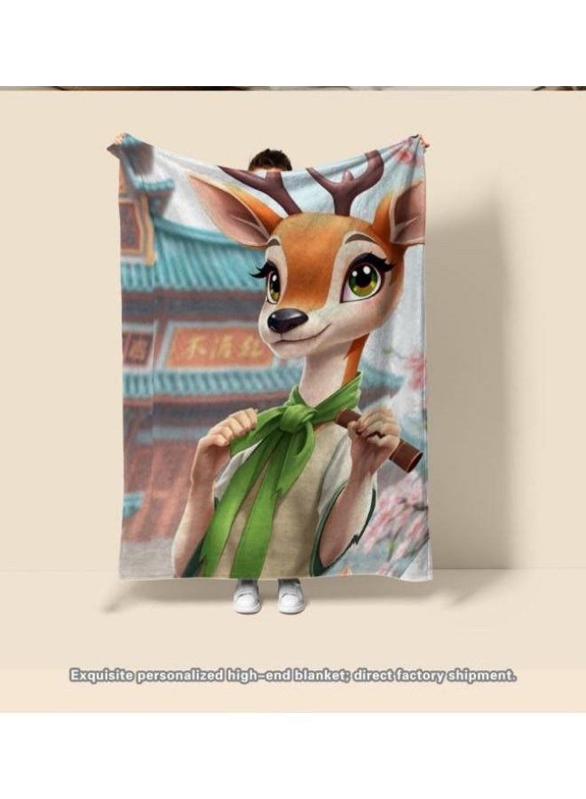 general Children's or student cartoon flannel thin blanket (warm and comfortable, suitable for sleep, games) 100cm*150cm - 89 - Image 1