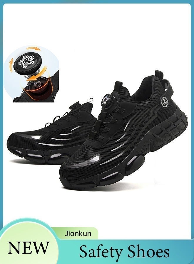 JIANKUN Steel Toe Shoes for Men Lightweight Safety Shoes Comfortable Puncture Proof Slip On Indestructible Work Shoes and Fashion Sneakers. - Image 1