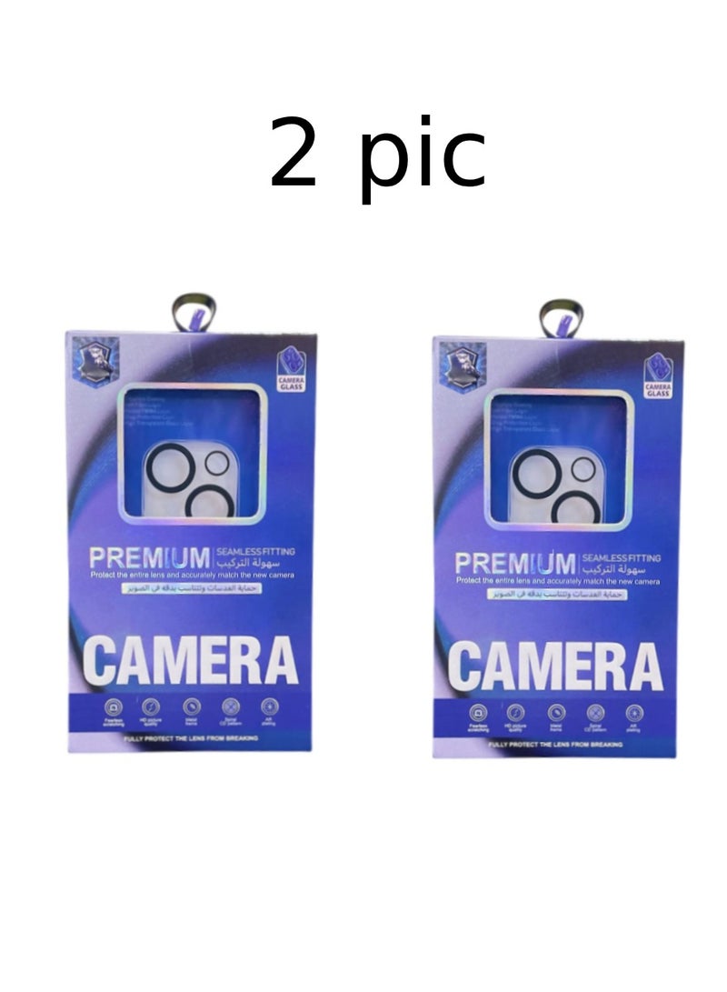 Black Tiger 2-piece Anti-scratch Tempered Glass Camera Cover for iPhone 13 Camera Protector - Image 5