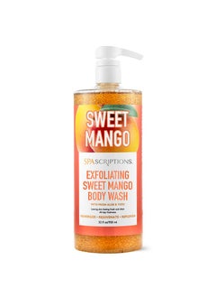 Spascriptions Exfoliating Sweet Mango Body Wash with Aloe and Yuzu Packed with Antioxidants Made to Rejuvenate  Replenish 32 oz