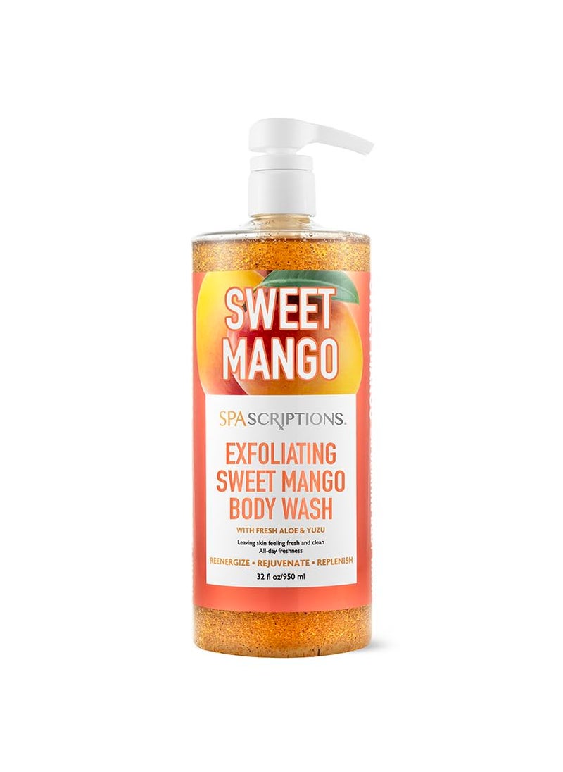 spascriptions - Spascriptions Exfoliating Sweet Mango Body Wash with Aloe and Yuzu Packed with Antioxidants Made to Rejuvenate  Replenish 32 oz - Image 1