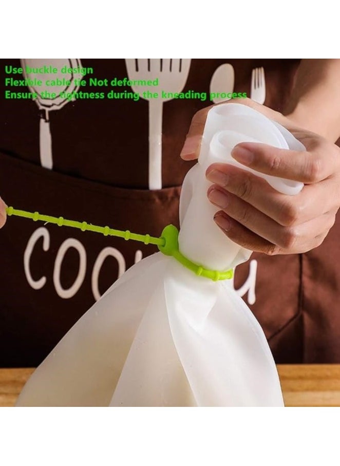 Spaceshoop Silicone Dough Kneading Bag, Large Reusable Food-Grade, for Bread Making and Pastry Mixing  - Image 4