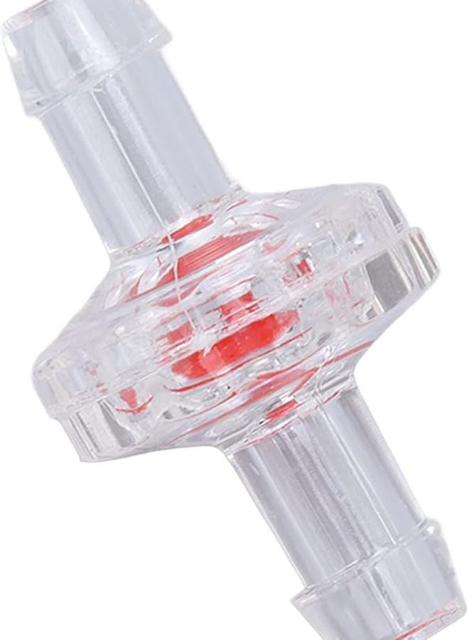 7 مم صمام فحص شفاف أحادي الاتجاه مع وصلة خرطوم بلاستيكية للماء والغاز والسائل - Image 3