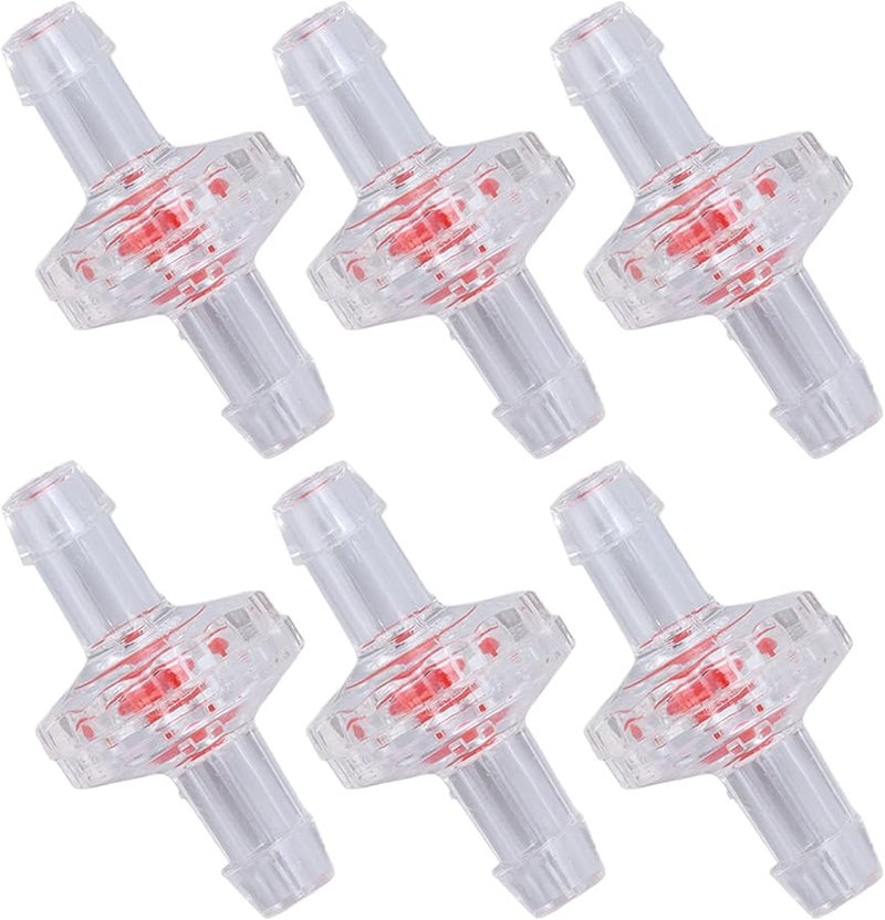 7 مم صمام فحص شفاف أحادي الاتجاه مع وصلة خرطوم بلاستيكية للماء والغاز والسائل - Image 2