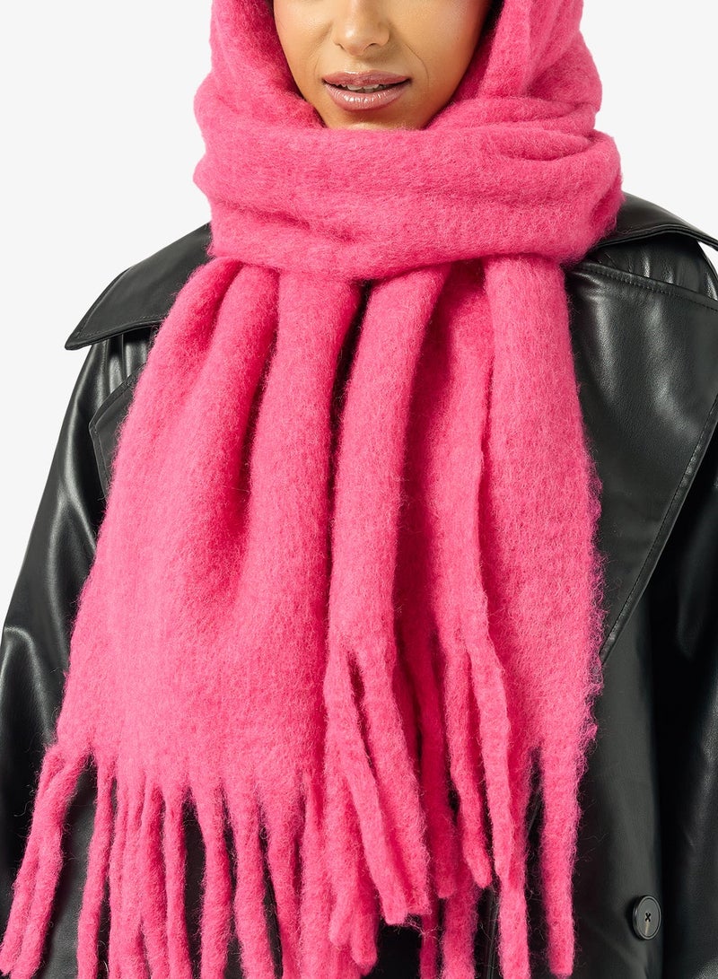 Ginger Fluffy Tassel Scarf - Image 4