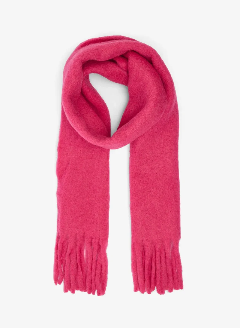 Ginger Fluffy Tassel Scarf