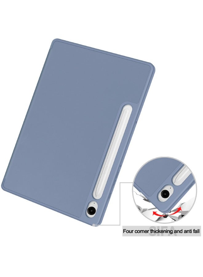 Samsung Galaxy Tab S9 Case, Tri-Fold Smart Tablet Case with S Pen Holder, Multi-Viewing Angles Stand Soft Silicone Folio Case Cover with Auto Wake Sleep for Samsung Tab S9 11 inch 2023, Purple - Image 3