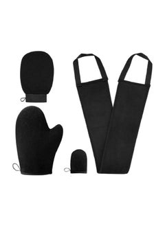 KASTWAVE Self Tanning Mitt Applicator Kit 4 in 1 Self Applicator Set with Exfoliating Glove,Tan Mitt Applicator,Tanning Back Lotion Applicators for Your Back Face Mitt, Set of 4  - Image 1