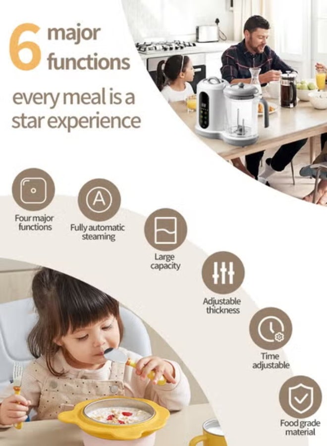 سوفت تاتش آلة تحضير طعام الأطفال، مطحنة طعام الأطفال الصغار، خلاط طعام الأطفال 5 في 1، معالج طعام وبخار للرضع والأطفال الصغار - Image 5