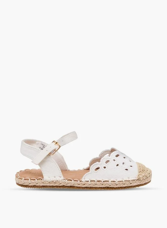 ببرمنة Girls Embroidered Espadrille Sandals