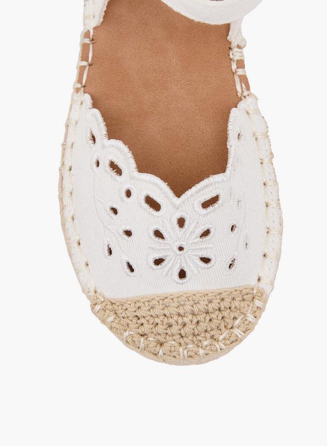 Peppermint Girls Embroidered Espadrille Sandals - Image 3